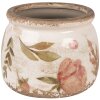 Clayre & Eef 6CE1625S Flower Pot for Indoors Beige Pink Ø 12x10 cm