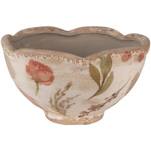 Clayre & Eef 6CE1626S Flower Pot for Indoors Beige...