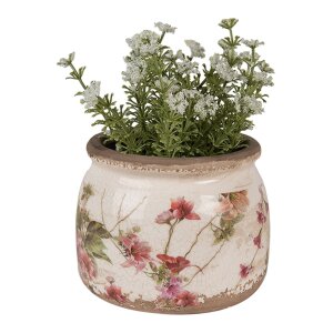 Clayre & Eef 6CE1628S Flower Pot for Indoors Beige...