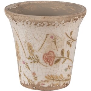 Clayre & Eef 6CE1629S Indoor Flower Pot Beige Pink...