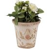 Clayre & Eef 6CE1629S Indoor Flower Pot Beige Pink Ø 9x8 cm