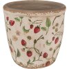 Clayre & Eef 6CE1631L Flower pot for indoors Beige, red Ø 16x16 cm