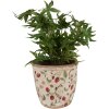 Clayre & Eef 6CE1631L Flower pot for indoors Beige, red Ø 16x16 cm