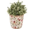 Clayre & Eef 6CE1631S Flower Pot for Indoors Beige Red Ø 13x13 cm