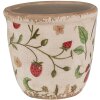 Clayre & Eef 6CE1631XS Flower Pot for Indoors Beige, Red Ø 11x10 cm