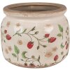 Clayre & Eef 6CE1632L Flower Pot for Indoors Beige, Red Ø 20x15 cm