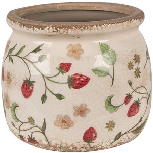 Clayre & Eef 6CE1632M Indoor Flower Pot Beige Red...