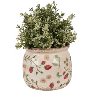 Clayre & Eef 6CE1632M Indoor Flower Pot Beige Red...