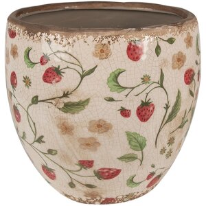 Clayre & Eef 6CE1634L Flower Pot for Indoors Beige...