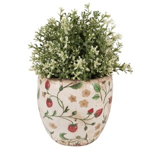 Clayre & Eef 6CE1634M Indoor Flower Pot Beige Red...