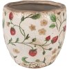 Clayre & Eef 6CE1634M Indoor Flower Pot Beige Red Ø 14x14 cm