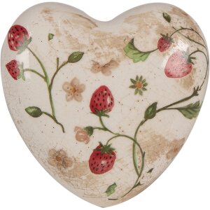 Clayre & Eef 6CE1637 Decorative Heart Beige Red...