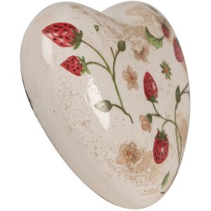 Clayre & Eef 6CE1637 Decorative Heart Beige Red...