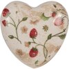 Clayre & Eef 6CE1637 Decorative Heart Beige Red 11x11x4 cm