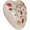 Clayre & Eef 6CE1637 Decorative Heart Beige Red 11x11x4 cm