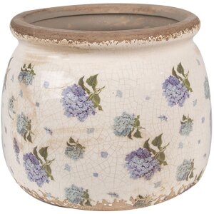 Clayre & Eef 6CE1639M Indoor Flower Pot Beige Blue...