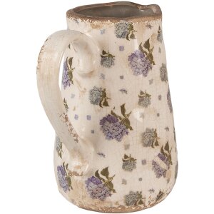 Clayre & Eef 6CE1640M Decorative Jug Beige Blue 16x12x18 cm