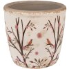 Clayre & Eef 6CE1641S Flower Pot for Indoors Beige Brown Ø 13x12 cm