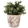 Clayre & Eef 6CE1641S Flower Pot for Indoors Beige Brown Ø 13x12 cm