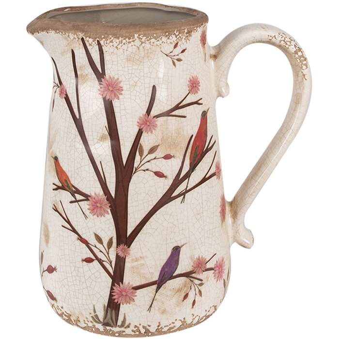 Clayre & Eef 6CE1643L Decorative jug Beige Brown 21x15x23 cm