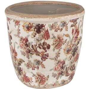 Clayre & Eef 6CE1649M Indoor Flower Pot Beige Pink...