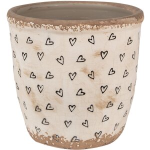 Clayre & Eef 6CE1652M Flower Pot for Indoors Beige...