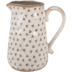 Clayre & Eef 6CE1654L Decorative Jug Beige Black...