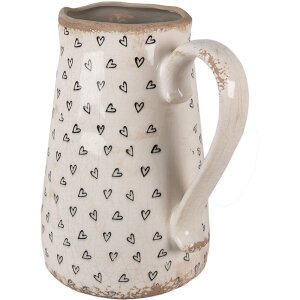 Clayre & Eef 6CE1654L Decorative Jug Beige Black...