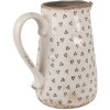 Clayre & Eef 6CE1654L Decorative Jug Beige Black 21x15x23 cm