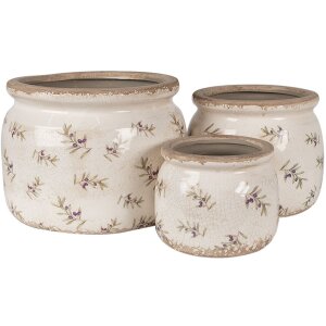 Clayre & Eef 6CE1670M Flowerpot for indoors Beige Ø 16x13 cm