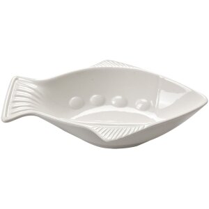 Clayre & Eef 6CEBO0057 Soup Bowl Fish White 19x15x4 cm