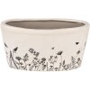 Clayre & Eef 6CEFAF0003L Flower pot for indoors Beige, black 27x13x14 cm