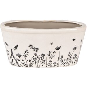 Clayre & Eef 6CEFAF0003M Indoor Flower Pot Beige...