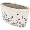 Clayre & Eef 6CEFAF0003M Indoor Flower Pot Beige Black 23x11x11 cm