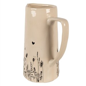 Clayre & Eef 6CEFAF0004L Decorative Jug Beige, Black...