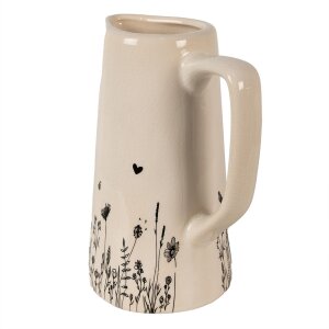 Clayre & Eef 6CEFAF0004M Decorative Jug Beige, Black...