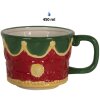 Clayre & Eef 6CEMU0132 Mug 3 pieces Red Green16x12x9 cm - 1x450 ml - 2x500 ml