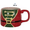 Clayre & Eef 6CEMU0132 Mug 3 pieces Red Green16x12x9 cm - 1x450 ml - 2x500 ml