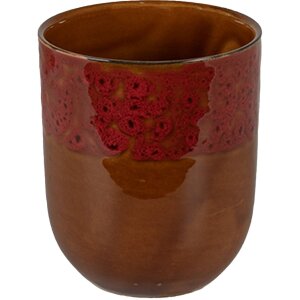 Clayre & Eef 6CEMU0138 Mug Brown Ø 7x8 cm -...