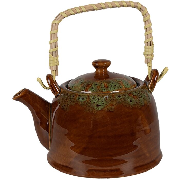 Clayre & Eef 6CETE0140 Teapot Brown Ø 14x12 cm - 750 ml