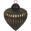 Clayre & Eef 6GL4312 Christmas bauble black, gold-coloured Ø 7x8 cm