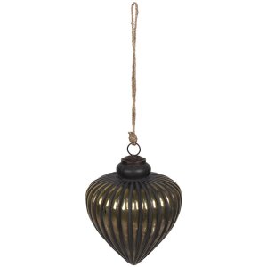 Clayre & Eef 6GL4314 Christmas bauble black,...