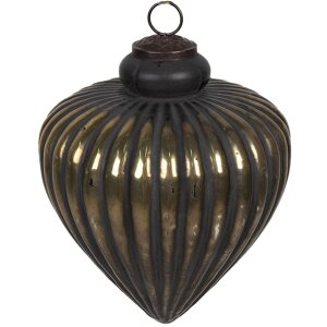 Clayre & Eef 6GL4315 Christmas bauble black,...