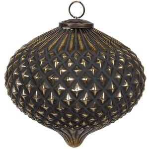 Clayre & Eef 6GL4317 Christmas bauble black Ø...