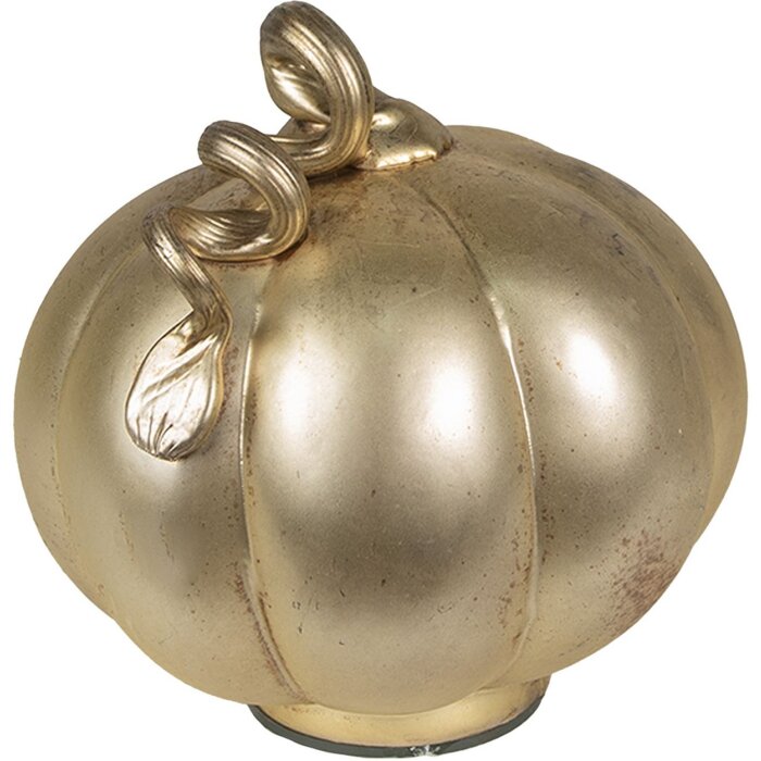 Clayre & Eef 6GL4321L Decorative Pumpkin Gold Coloured Ø 21x22 cm