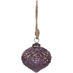 Clayre & Eef 6GL4324 Christmas bauble purple Ø...