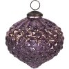 Clayre & Eef 6GL4324 Christmas bauble purple Ø 8x8 cm