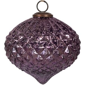 Clayre & Eef 6GL4325 Christmas bauble purple Ø...