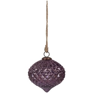 Clayre & Eef 6GL4325 Christmas bauble purple Ø...