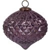 Clayre & Eef 6GL4326 Christmas bauble purple Ø 15x12 cm